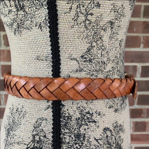 Brighton Brown Woven Leather Belt - Picture 6 of 9
